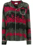 Рубашка с принтом Dreaming Peony RED Valentino, черный - фото