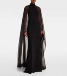 Тилли платье-джерси с пелериной Ralph Lauren Collection, Black - фото 2