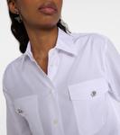 Хлопковая рубашка Prada, белый - фото 4