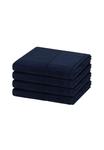 Набор полотенец MöVe Pearl, 4 штуки, 100x50 см, темно-синий - фото