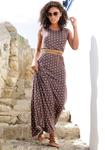 Женское платье макси в горошек LASCANA, мультиколор - фото