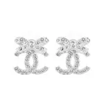 Серьги Bow Tie Cc Logo CHANEL, серебро - фото 5