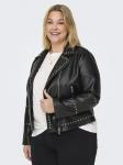Кожаная куртка ONLY Carmakoma, черный - фото 6