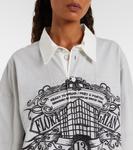 Хлопковая толстовка с логотипом Acne Studios, Cold Grey - фото 4