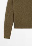 Джемпер Massimo Dutti V-NECK KNIT, Olive - фото 10