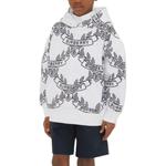 Свитер детский Burberry с карманом-кенгуру, белый - фото 3