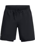 Тканевые шорты Ua Launch 7'' 2-In-1 Shorts Under Armour, черный - фото