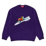 Свитер Supreme Snowmobile Sweater Purple, фиолетовый - фото