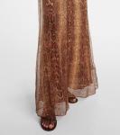 Шелковый платье с рюшами Memento Zimmermann, Spliced Snake - фото 6