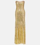 Сарай платье-корсет с пайетками Jenny Packham, Sea Horse - фото