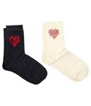 Носки женские Karl Lagerfeld с рисунком 2 пары, бежевый/черный - фото 3