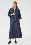 Юбка-колокол KAFFE KAALICE LONG SKIRT, A-SHAPE, синий - фото 4