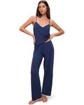 Пижама Eberjey Frida Cami And Pant PJ Set, цвет Navy/Ivory - фото
