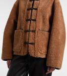 Куртка из овчины с кожаными вставками Róhe, Cognac - фото 5