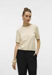 Футболка Vero Moda Basic T-shirt, Birch/Beige - фото