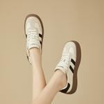 Женские скейтерские кроссовки Daphne низкие, бело-черные - фото 5