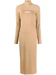 Платье миди с вырезом AMBUSH, нейтральный - фото