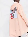 Пальто с капюшоном и фотопринтом Raf Simons, розовый - фото 5