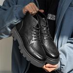 Chi Wolf Черные короткие ботинки мартин, цвет Black - фото 3