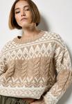 Джемпер Apricot FAIR ISLE CABLE, Stone - фото 3