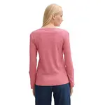 Лонгслив Tom Tailor Henley, розовый - фото 2