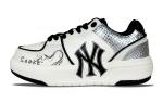 MLB Chunky Liner Non-slip Lightweight Low-Top Skateboard Shoes Unisex Silver White - фото
