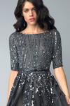 Коктейльное платье с пайетками Basix Black Label, Charcoal - фото 3