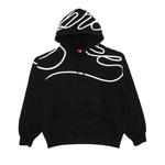 Толстовка Supreme Shoulder Script Hooded Sweatshirt, Black - фото