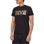 Футболка с принтом логотипа VERSACE JEANS COUTURE, черный - фото 4