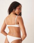 Структурированный верх бикини белого цвета Mango - фото 4