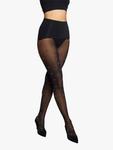 Блестящие колготки в горошек Heist, Black - фото