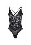 Кружево + сетчатое боди LINGADORE, черный - фото
