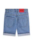 Джинсовые шорты 677 средней посадки HUGO KIDS, синий - фото 2