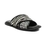 Кожаные шлепанцы Gideon Michael Kors, черный - фото