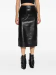 Кожаная юбка миди Givenchy, черный - фото 3