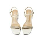 Женские сандалии PT'SON на одной брезке высотой 4 см, экрю - фото 5