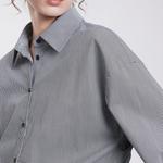 ELLE Рубашка Women's Black White Lapel Moderate - фото 6