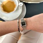 Часы Macy Petite Silver Black Burker - фото 5