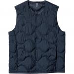 Утеплённый жилет Uniqlo унисекс, тёмно-синий - фото