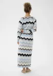 Макси-Платье crnetes Cream, Cashmere Blue Zigzag - фото 3