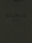 Свитер с вышитым логотипом Balmain Kids, зеленый - фото 3
