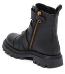 Украшенные кожаные ботинки Balmain Kids, черный - фото 3