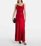 Эми сатиновая макси-юбка Fforme, Bright Red - фото 2