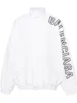 Куртка с вышитым логотипом BALENCIAGA, белый - фото