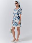 Платье Reanna Floral из чистого льна Ghost, Blue/Multi - фото 3
