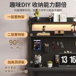 Стол компьютерный 100 см с полками, органайзером и перфорированной панелью [Woven White Frame] - фото 3