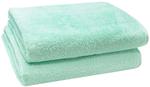 Банное полотенце набор из 2 шт  Zollner, зеленый - фото