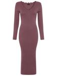 Laura Scott Темно-розовое вязаное платье - фото