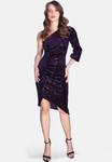Платье HotSquash ONE-SLEEVED SEQUIN RUCHED , Damson/Dark Purple - фото