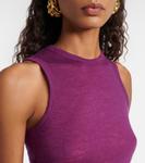 Майка из кашемира и шелка Saint Laurent, Violet - фото 4